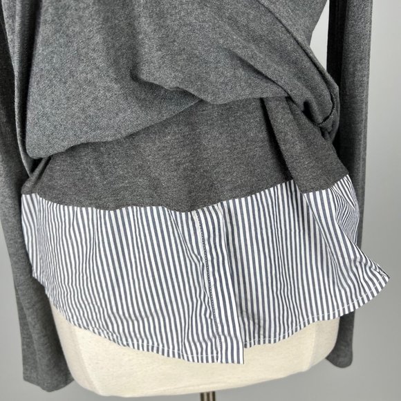 Bailey 44 Womens Manchester Gray Crew Neck Sweater Shirttail Hem size Large - Picture 8 of 16